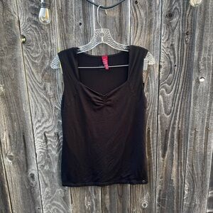 Olsen Europe Black V Neck Sleeveless Viscose Tank Top Blouse Size Medium